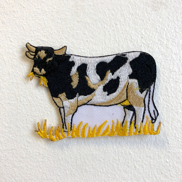 Cute Cow Animal Cartoon Kids Iron Sew on Embroidered Patch - Fun Patches