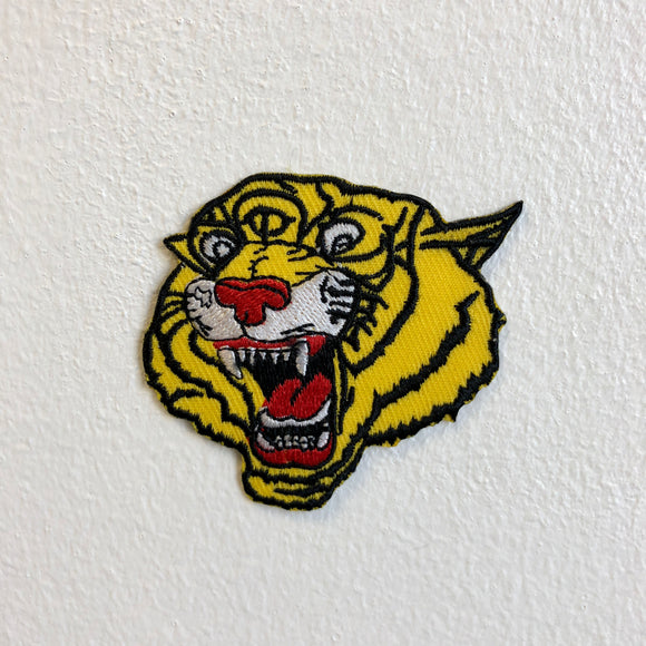 Tiger Roaring Animal Cartoon Kids Iron Sew on Embroidered Patch - Fun Patches