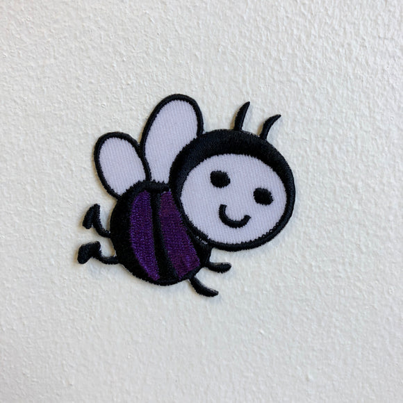 Cute Bumble Bee Happy face Iron Sew on Embroidered Patch - Fun Patches