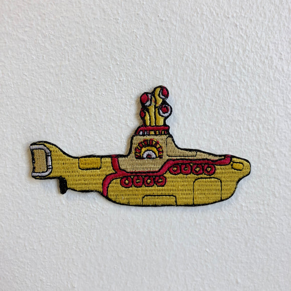 Cute Yellow Submarine Cartoon Kids Iron Sew on Embroidered Patch - Fun Patches
