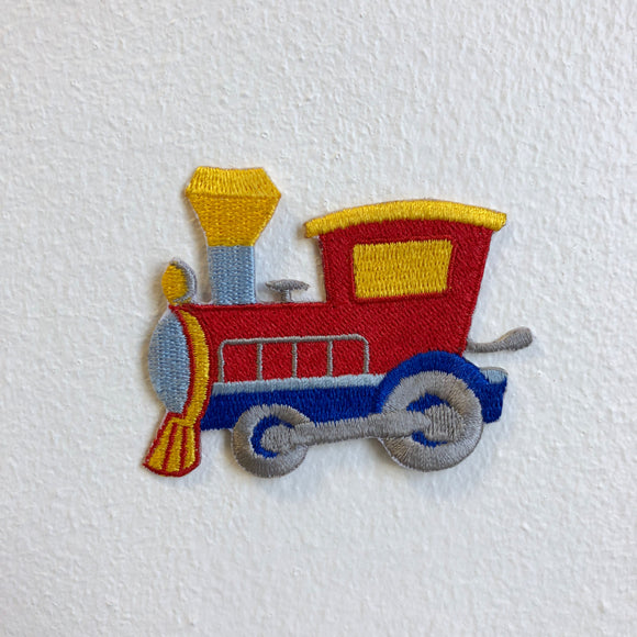 Train Engine Kids Play Toy Iron Sew on Embroidered Patch - Fun Patches