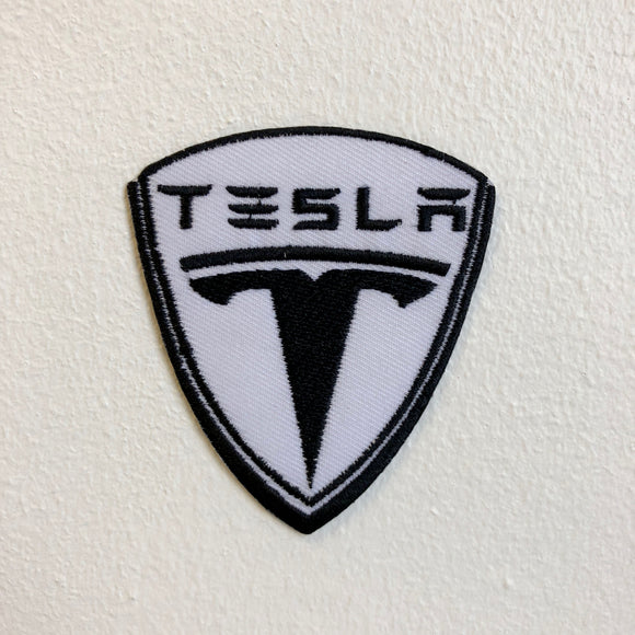 Tesla Motors Badge Logo Iron Sew on Embroidered Patch - Fun Patches