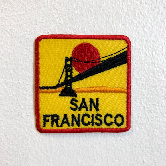 Famous San Francisco Bridge with Sunset Iron Sew on Embroidered Patch - Fun Patches
