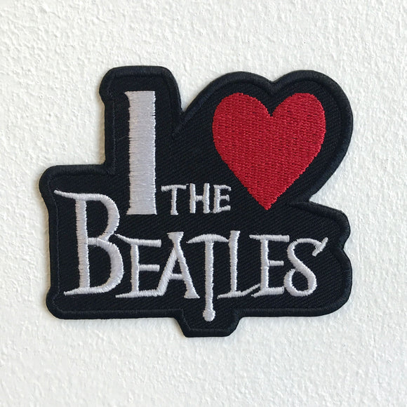 I love The Beatles Music Iron Sew on Embroidered Patch - Fun Patches