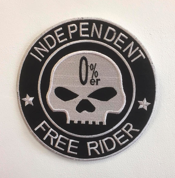 Independent Free Rider Art Badge Clothes Iron/Sew on Embroidered Patch - Fun Patches