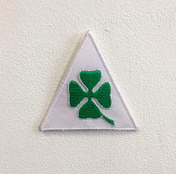 Irish Leaf Shamrock Art Badge Iron or sew on Embroidered Patch - Fun Patches