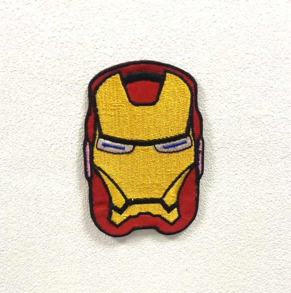 Iron Man face Badge Clothes Iron on Sew on Embroidered Patch appliqué