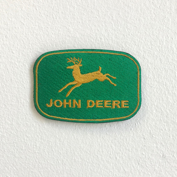 John Deere Machinery badge Iron Sew On Embroidered Patch - Fun Patches