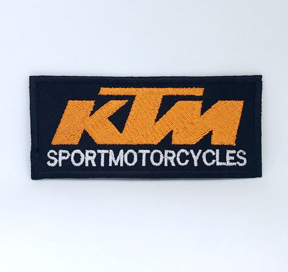 KTM Sport motorcycles logo iron on Sew on Embroidered Patch - Fun Patches