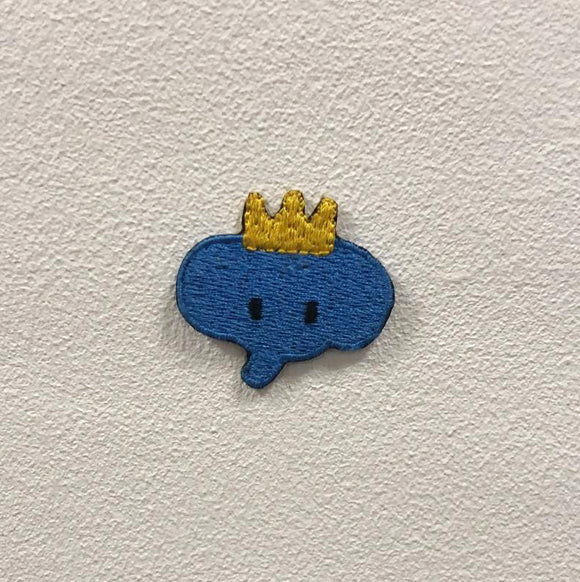 Cute King Elephant Art Badge Clothes Iron on Sew on Embroidered Patch appliqué