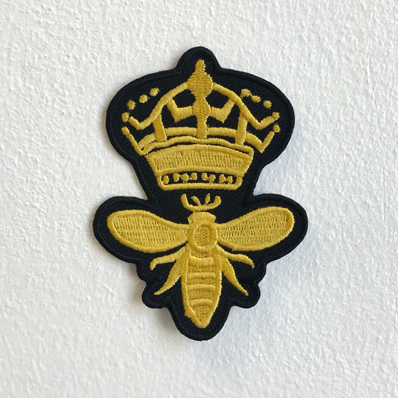 Royalty Bee Beestrong Iron Sew on Embroidered Patch - Fun Patches