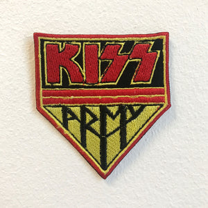 Kiss Army Badge Music Band Iron on Sew on Embroidered Patch - Fun Patches