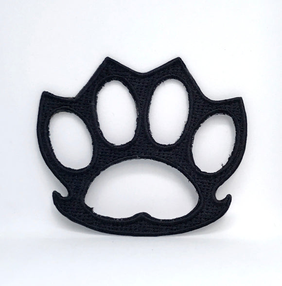 Knuckle Duster Weapon Rings Biker Applique Iron Sew On Embroidered patch - Black - Fun Patches