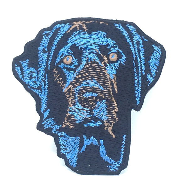 Animal dogs cats snakes honey bee bear spider lamb Iron/Sew on Patches - Blue Labrador - Fun Patches