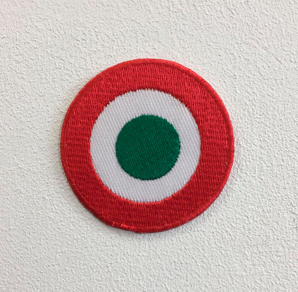 Easy Target red and Green Circle Art Badge Iron on Sew on Embroidered Patch - Fun Patches