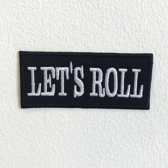 Let's Roll Biker badge Iron Sew on Embroidered Patch - Fun Patches