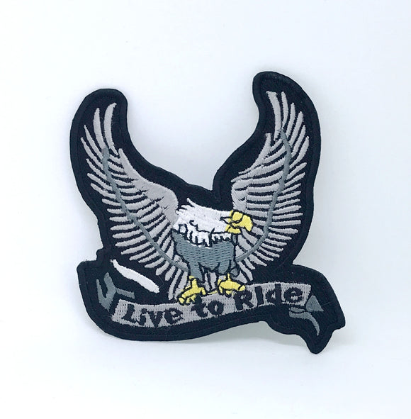 Live to Ride Biker life iron on Sew on Embroidered Patch - Fun Patches