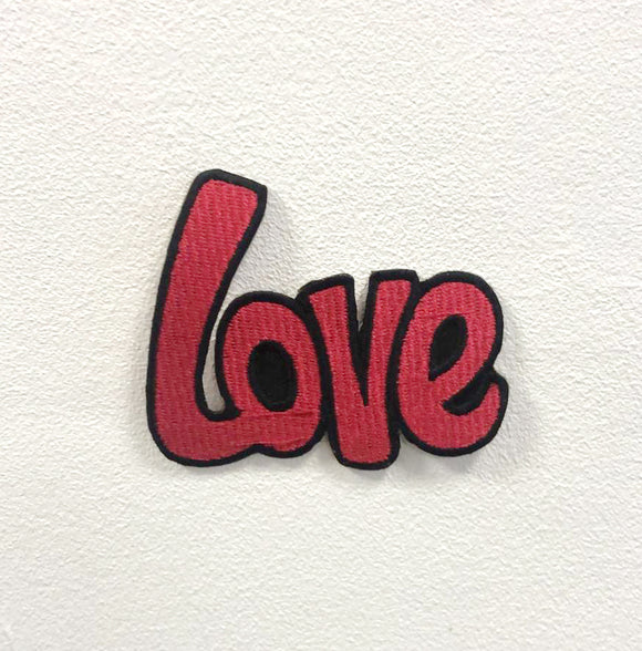 Love red Art Badge Iron on Sew on Embroidered Patch appliqué
