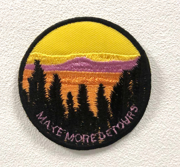 Make More detours Art Badge Clothes Iron on Sew on Embroidered Patch appliqué