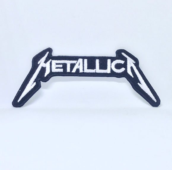 Metallica American Heavy Metal Band Iron on Sew on Embroidered Patch - White - Fun Patches