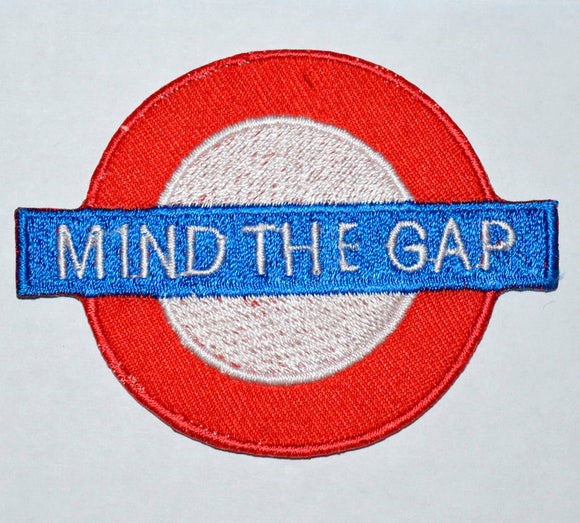 London Tube Train Mind the Gap Logo Iron on Sew on Embroidered Patch - Fun Patches