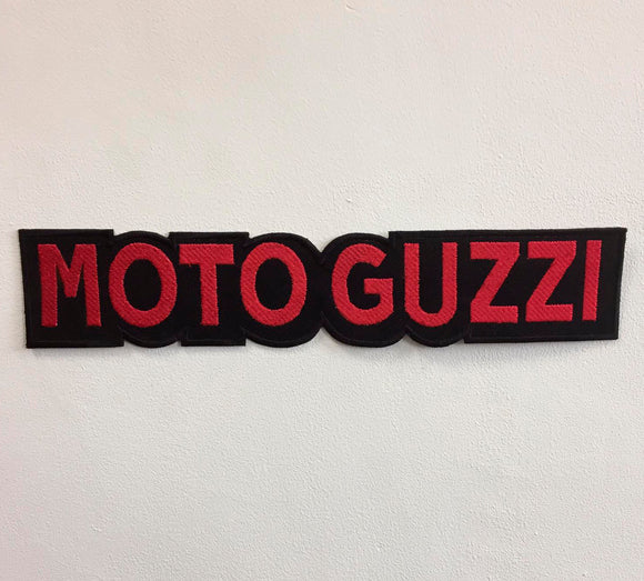 Moto Guzzi Biker Art Badge Iron or sew on Embroidered Patch - Fun Patches