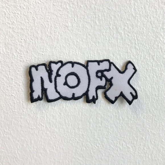 NOFX Rock Band Music White Iron Sew on Embroidered Patch - Fun Patches