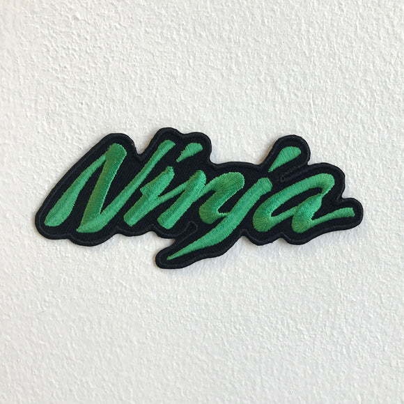 Ninja Martial Arts Fighting Green Iron Sew on Embroidered Patch - Fun Patches