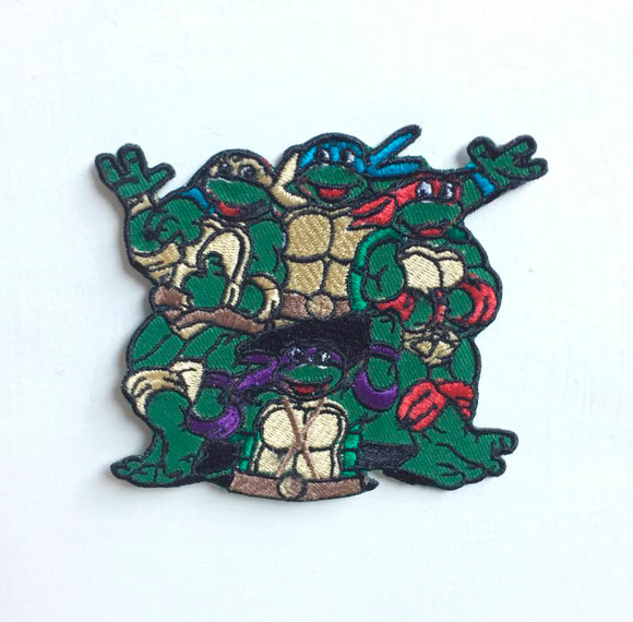 Ninja Turtle animated cartoon Badge Iron or sew on Embroidered Patch - Fun Patches