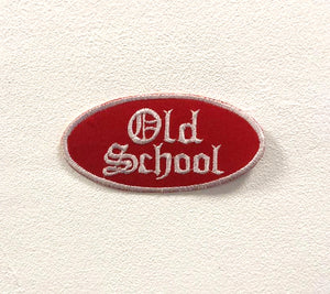 Old School red Art Badge Clothes Iron on Sew on Embroidered Patch appliqué
