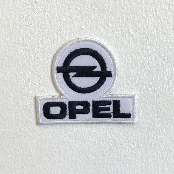 Opel Automobiles motorsports White logo Iron Sew on Embroidered Patch - Fun Patches