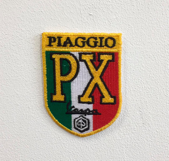 Piaggio Vespa Bike Sports Art Badge Iron or sew on Embroidered Patch - Fun Patches