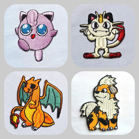 Pokemon character clothing jacket shirt badge Iron on Sew on Embroidered Patch