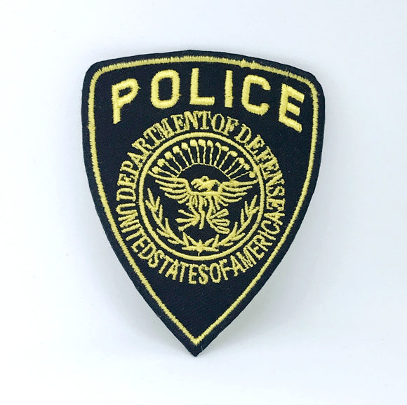 Police Department of Defence Badge Iron on Sew on Embroidered Patch - Fun Patches