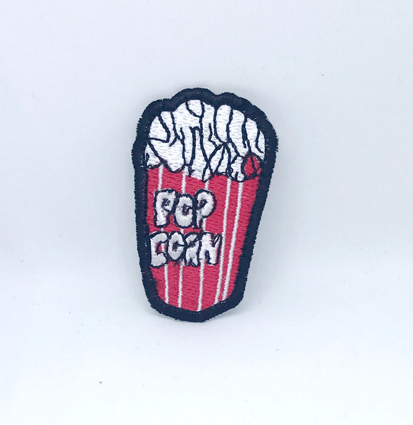 Popcorn Pop Corn Caramel Butter Fast Foods iron/sew on Embroidered Patch - Fun Patches