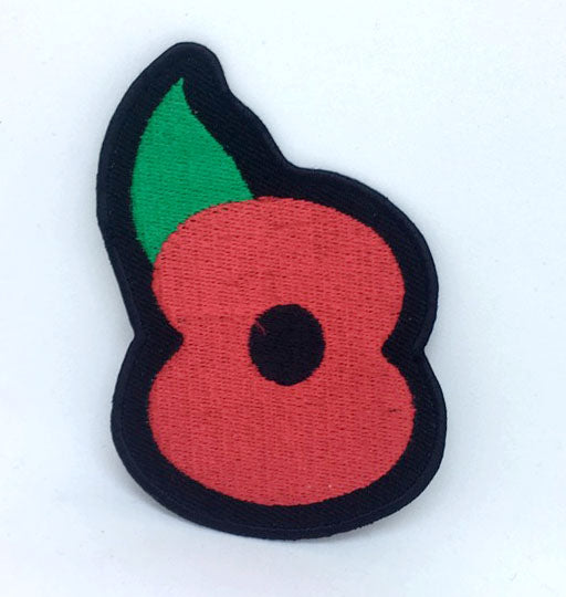 Poppy Flower badge Iron on Sew on Embroidered Patch - Fun Patches