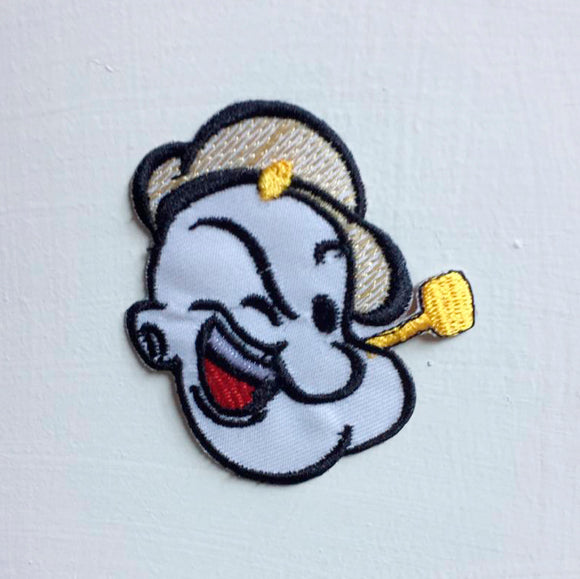 Popeye the sailor main animated cartoon Art Badge Iron or sew on Embroidered Patch - Fun Patches
