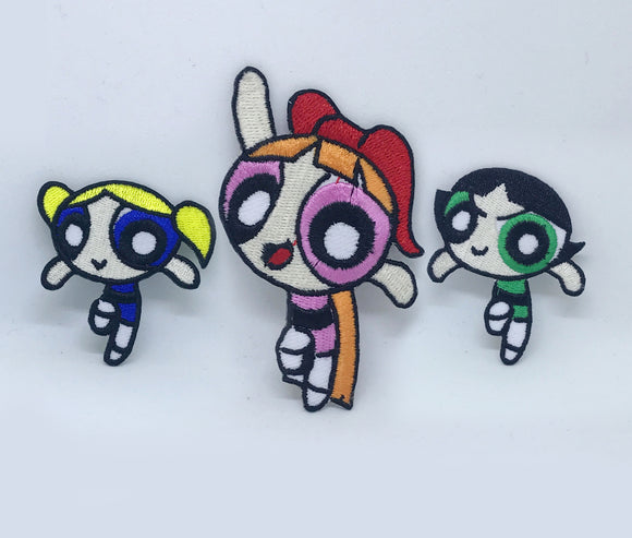 The Powerpuff Girls superhero animated cartoon Iron on Sew on Embroidered Patch - Fun Patches