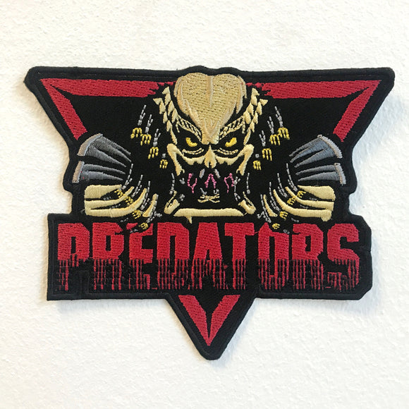 Alien vs Predators Badge Iron on Sew on Embroidered Patch - Fun Patches