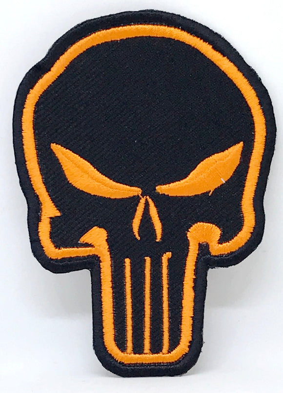 Comic Character Marvel Avengers  Iron or Sew on Embroidered Patches - The Punisher Orange - Fun Patches