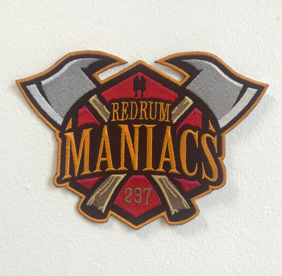 Redrum Maniacs Large Biker Jacket Back Iron/Sew On Embroidered Patch - Fun Patches
