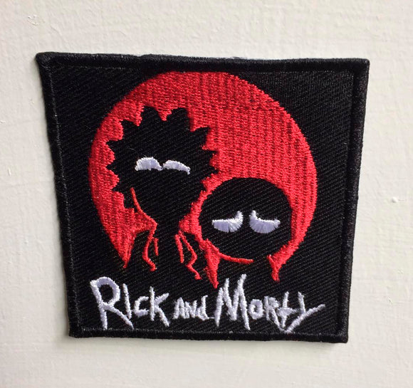 Rick and Morty Cartoon Art Badge Iron or sew on Embroidered Patch - Fun Patches
