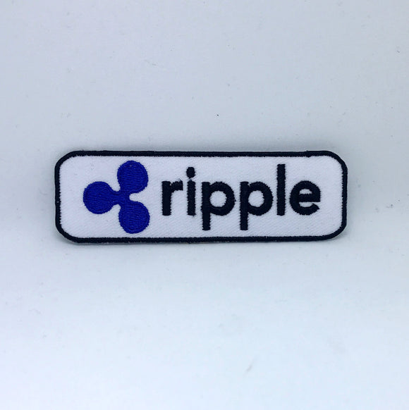 Ripple digital crypto currency Iron on Sew on Embroidered Patch - Fun Patches