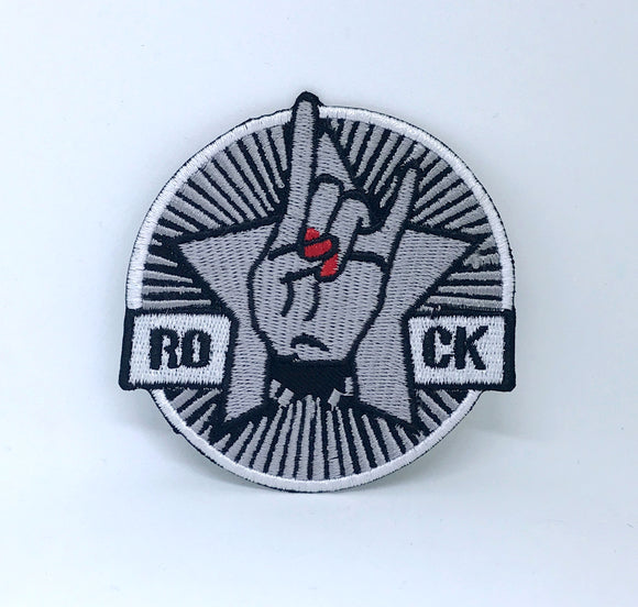 Rock Sign Sexy Hand music Iron on Sew on Embroidered Patch - Fun Patches