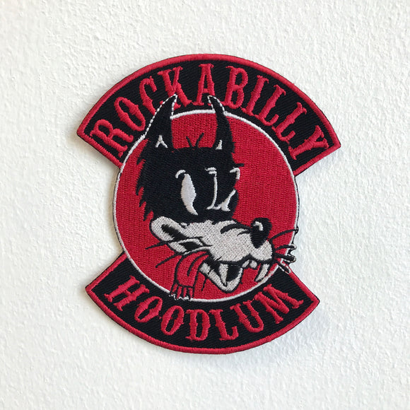 Rockabilly Hoodlum Bikers Iron Sew on Embroidered Patch - Fun Patches