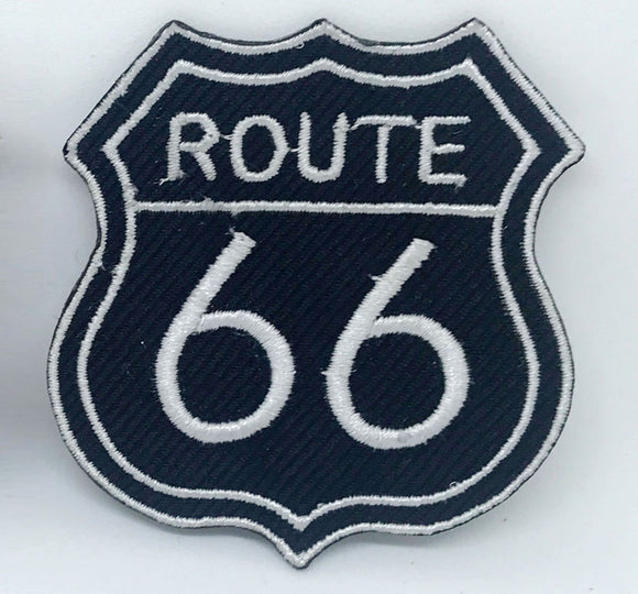 US Route 66 Car Motorcycle Biker Jacket Motif Iron on Embroidered Patch