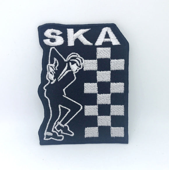 SKA BLK Tone mods rockers retro Iron on Sew on Embroidered Patch - Fun Patches