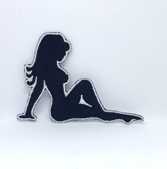 MudFlap Girl Trucker Sexy Girl Iron on Sew on Embroidered Patch - Fun Patches