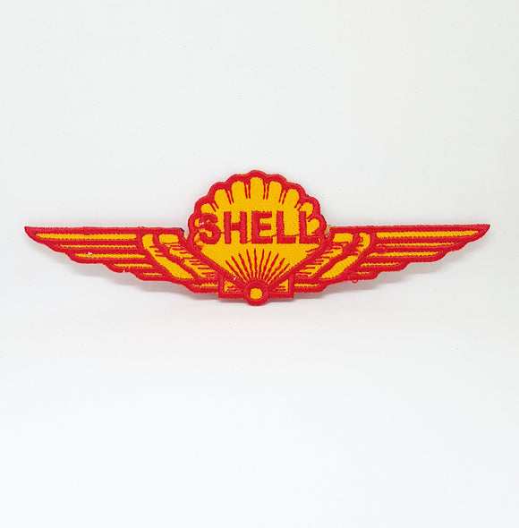 Shell wings gasoline motor oil Iron Sew on Embroidered Patch - Fun Patches