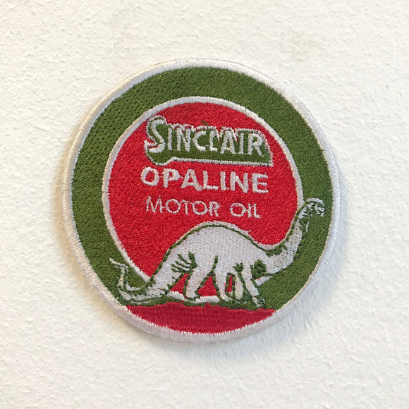 Sinclair Opaline Motor Oil Badge Iron on Sew on Embroidered Patch - Fun Patches